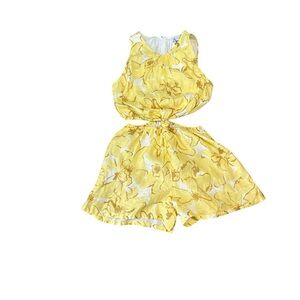 faithfull the‎ brand Rana Playsuit Willa Floral Print Yellow Size 8 NWT